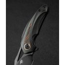 BESTECH Nuke Titanium Black Orange G-10 zsebkés - BT2107E