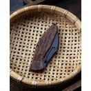 BESTECH Lockness Damascus Orange G-10 Black Blade zsebkés
