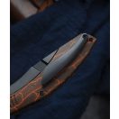 BESTECH Lockness Damascus Orange G-10 Black Blade zsebkés