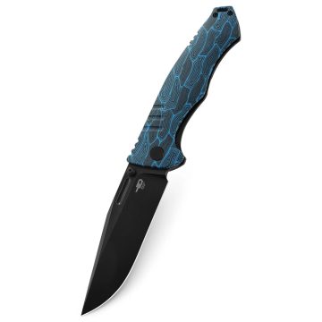 BESTECH Keen II Black Blue G-10 Black Blade zsebkés - BT2301D