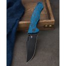 BESTECH Keen II Black Blue G-10 Black Blade zsebkés - BT2301D