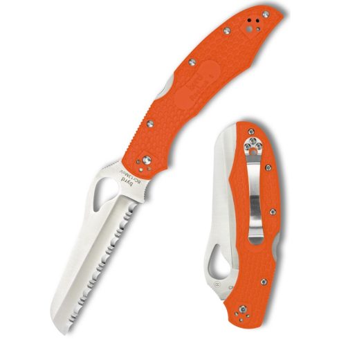 SPYDERCO BYRD Cara Cara Rescue Orange FRN mentőbicska