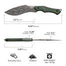 CIVIVI Vaquita II Damascus Green Micarta nyakkés