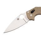 SPYDERCO Manix 2 Brown Canvas Micarta CrueWear zsebkés - C101MPCW2