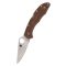 SPYDERCO Delica 4 Flat brown FRN zsebkés - C11FPBN