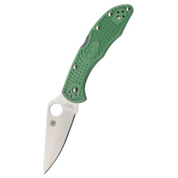 SPYDERCO Delica 4 Flat green FRN zsebkés - C11FPGR