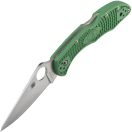 SPYDERCO Delica 4 Flat green FRN zsebkés - C11FPGR