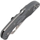 SPYDERCO Delica 4 Flat grey FRN zsebkés - C11FPGY