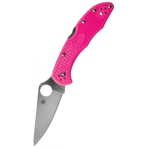 SPYDERCO Delica 4 Flat pink FRN zsebkés - C11FPPNS30V