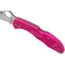 SPYDERCO Delica 4 Flat pink FRN zsebkés - C11FPPNS30V