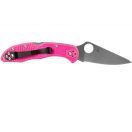 SPYDERCO Delica 4 Flat pink FRN zsebkés - C11FPPNS30V