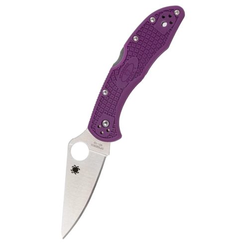 SPYDERCO Delica 4 Flat purple FRN zsebkés - C11FPPR