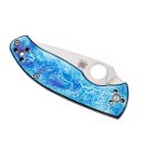 SPYDERCO Tenacious Blue Ti Disarray Finish zsebkés - C122TIBLBKP