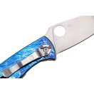 SPYDERCO Tenacious Blue Ti Disarray Finish zsebkés