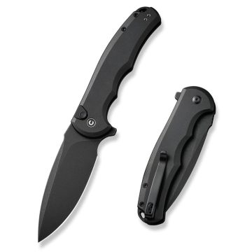 CIVIVI Praxis Button Lock AllBlack zsebkés -  C18026E-1