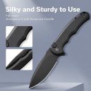 CIVIVI Praxis Button Lock AllBlack zsebkés -  C18026E-1