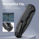 CIVIVI Praxis Button Lock AllBlack zsebkés -  C18026E-1