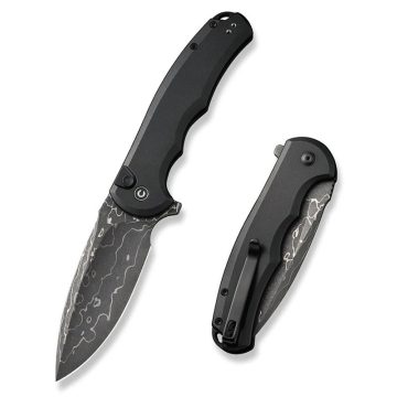 CIVIVI Praxis Button Lock Damascus Blade zsebkés - C18026E-DS1