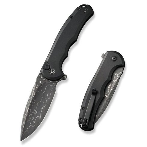 CIVIVI Praxis Button Lock Damascus Blade zsebkés