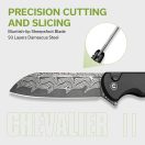 CIVIVI Chevalier II Damascus Blade Black Aluminium zsebkés