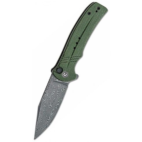 CIVIVI Cogent Damascus Green Micarta bicska