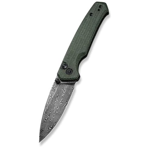 CIVIVI Altus Damascus Green Micarta zsebkés