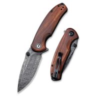 CIVIVI Pintail Damascus Cuibourta Wood zsebkés