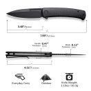 CIVIVI Caetus Black Micarta Black Blade zsebkés
