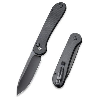 CIVIVI Elementum Button Lock AllBlack zsebkés - C2103A