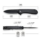 CIVIVI Elementum Button Lock AllBlack zsebkés - C2103A