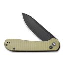 CIVIVI Elementum Button Lock Micarta Black Blade zsebkés - C2103B