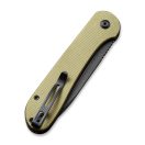 CIVIVI Elementum Button Lock Micarta Black Blade zsebkés - C2103B