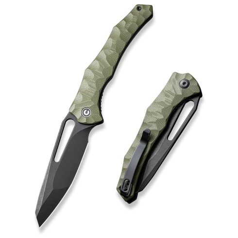 CIVIVI Spiny Dogfish Green G-10 Black Blade zsebkés