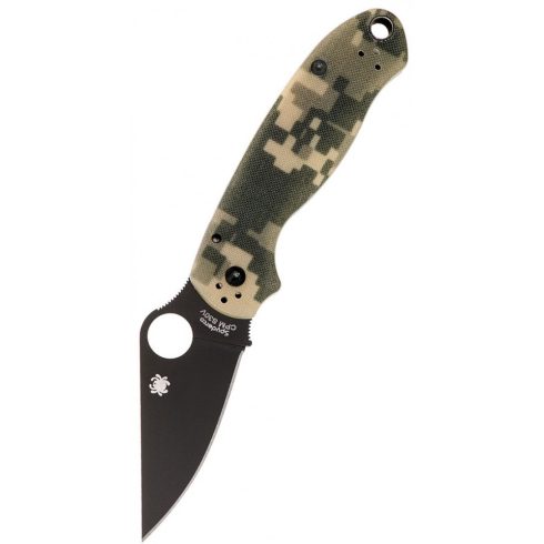 SPYDERCO Para 3 G-10 Digital Camo Black Blade zsebkés