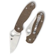 SPYDERCO Para 3 Brown Canvas Micarta CrueWear zsebkés - C223MPCW