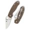 SPYDERCO Para 3 Brown Canvas Micarta CrueWear zsebkés - C223MPCW