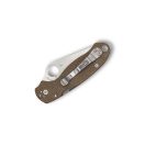 SPYDERCO Para 3 Brown Canvas Micarta CrueWear zsebkés - C223MPCW