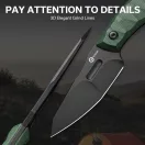 CIVIVI Propugnator Green Micarta Black Blade fixpengés