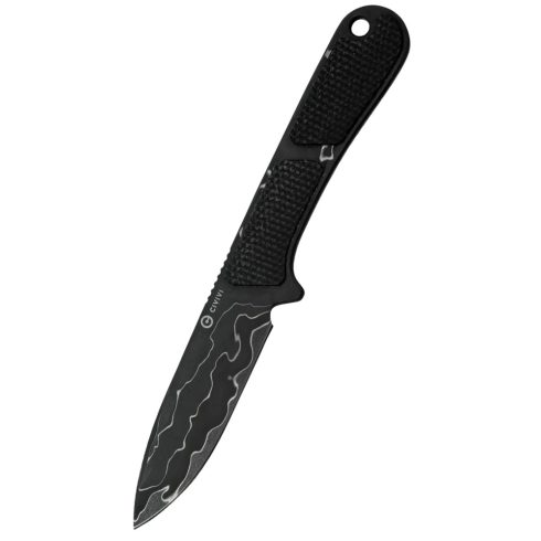 CIVIVI Mini Elementum Blade Dark Damascus Fixed fixpengés kés - C23010-DS1