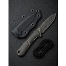 CIVIVI Mini Elementum Blade Dark Damascus Fixed fixpengés kés - C23010-DS1