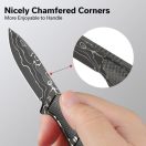 CIVIVI Mini Elementum Blade Dark Damascus Fixed fixpengés kés - C23010-DS1