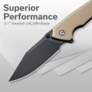 CIVIVI Tranquil Tan G-10 Black Blade zsebkés - C23027-3