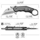 CIVIVI Amaroq Gray Button Lock karambit