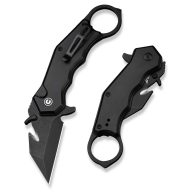 CIVIVI Amaroq AllBlack Button Lock karambit