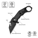 CIVIVI Amaroq AllBlack Button Lock karambit