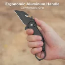 CIVIVI Amaroq AllBlack Button Lock karambit - C24018-2