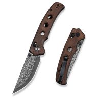 CIVIVI Noctis Damascus Guibourtia Wood Handle zsebkés - C24020C-DS1
