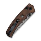 CIVIVI Noctis Damascus Guibourtia Wood Handle zsebkés - C24020C-DS1