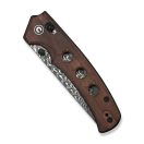 CIVIVI Noctis Damascus Guibourtia Wood Handle zsebkés - C24020C-DS1