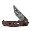 CIVIVI Noctis Damascus Guibourtia Wood Handle zsebkés